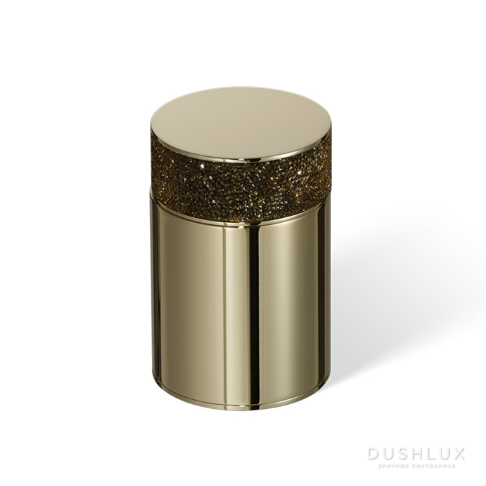 Фото Decor Walther Rocks BMD1 Баночка универсальная 6.5x9.8см, с кристаллами Swarovski, настольная, цвет: золото