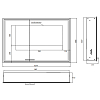 EMCO Prestige2 Зеркальный шкаф 66x101.5см., встраиваемый, LED-подсветка, 2 двери, 2 полки, розетка, правый, без EMCO light system