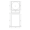Decor Walther DW 74 Корзина для бумаги 17x17x24см, цвет: хром