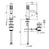 Fima Carlo Frattini Spillo Tech Смеситель для раковины, на 1 отв., XS, с донным клапаном, цвет: черный матовый
