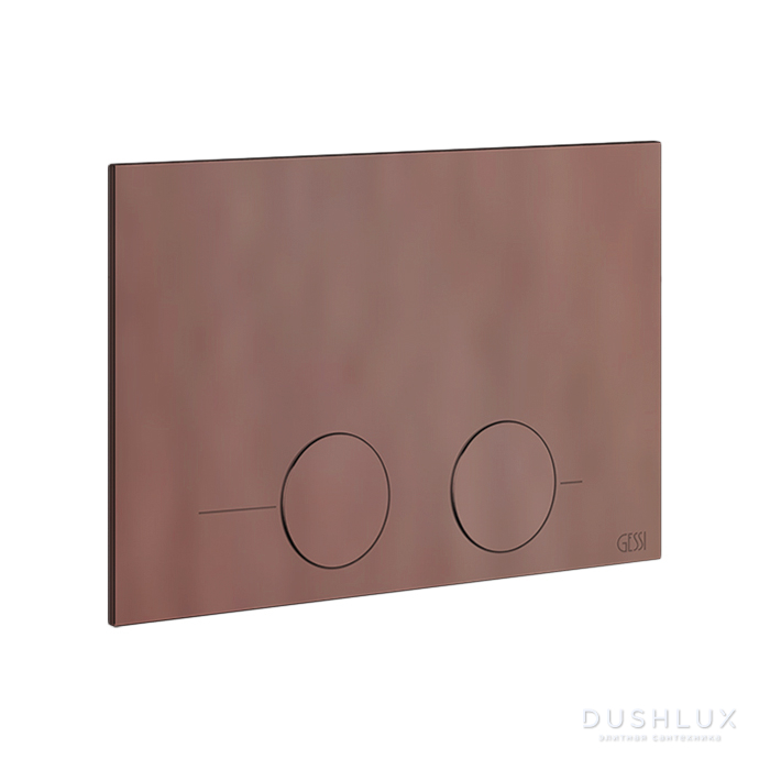 Фото Gessi Клавиша смыва для унитаза, двойная, для систем инсталляций TECE, цвет: Copper Brushed PVD