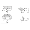 Gessi Emporio Via tortona Смеситель наружный для душа, цвет: Finox Brushed Nickel