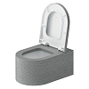 Duravit Millio Унитаз подвесной, 37x57см., декор "Pattern", крепление в компл., цвет: светло-серый матовый
