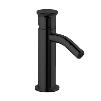Emmevi Filobrass Смеситель для биде, на 1 отв., с донным клапаном click-clack, цвет: черный матовый