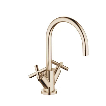 Dornbracht Tara Смеситель для раковины, на 1 отв., с донным клапаном, цвет: Шампанское сатинированное