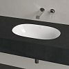 Villeroy&Boch O.novo Раковина 58х37х20см., без отв., под столешницу, с переливом, с антигрязевым покрытием CeramicPlus, цвет: альпийский белый