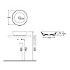 Azzurra Elegance Circle раковина чаша 40x40x10см., без отв., цвет: Carbone