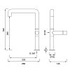 CEA Design CARTESIO Смеситель для кухни, 1 отв., с поворотным изливом, цвет: нержавеющая сталь