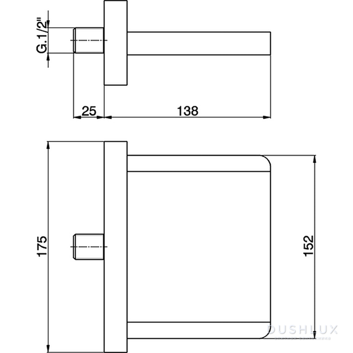 CISAL Излив настенный каскадный 138 мм, цвет: хром ( ZA00219021) купить ...