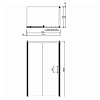 Burlington Britton Дверь раздвижная с боковым экраном 120x76см., цвет: хром