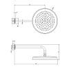Gessi Venti20 Верхний душ Ø32.8см., с настенным держателем 38.9см., цвет: Aged Bronze