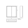 Emco Loft Зеркальный шкаф 60см., с подсветкой LED навесная модель, 2-дверки зеркальная задняя стенка