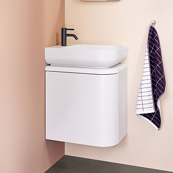 Burgbad B.ME Комплект мебели 50х34х64см., DX, подвесной, 1 дверца, c раковиной, с 1 отв., цвет: белый матовый