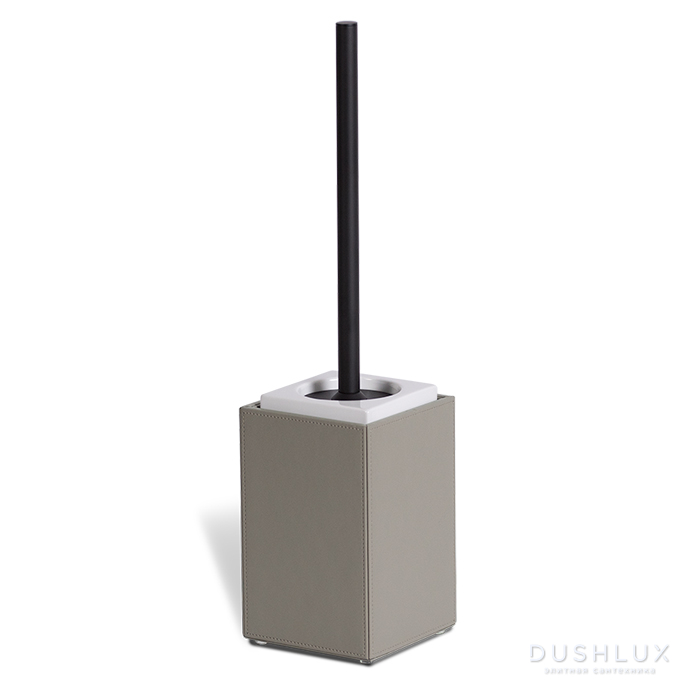 Фото Decor Walther Brownie SBG Ершик для унитаза, напольный, имитация кожи, цвет: белый/белый фарфор