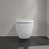 Villeroy&Boch Antheus, Унитаз подвесной, 37.5x56см, с переливом, с антигрязевым покрытием CeramicPlus, цвет: белый