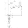 Fantini AF/21 Смеситель для раковины, 1 отв., излив 217 мм, цвет: Matt Gun Metal PVD