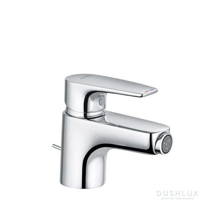Фото Kludi Pure&Solid Смеситель для биде, на 1 отв., с донным клапаном, цвет: хром