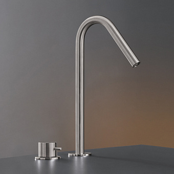 CEA Design GRADI Смеситель для раковины 32см., 2 отв., прогрессивный, с поворотным изливом, цвет: нержавеющая сталь