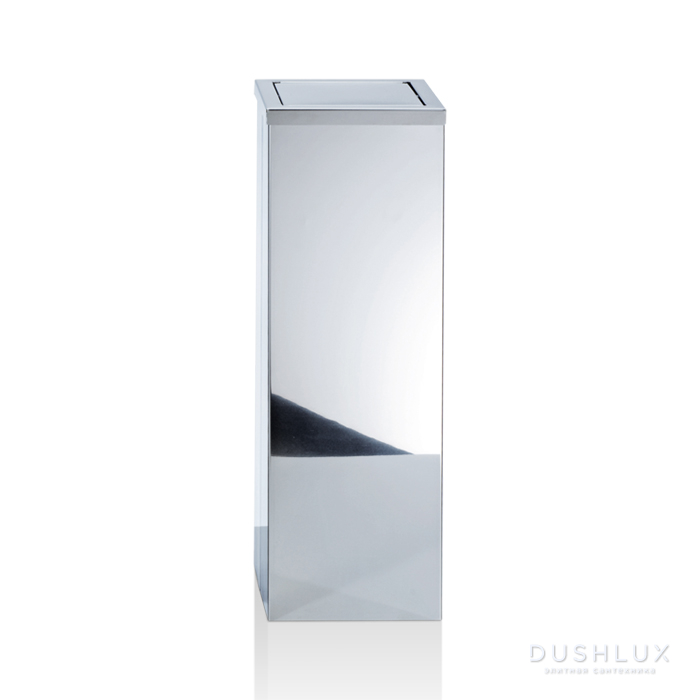 Фото Decor Walther DW 1013 Корзина для бумаги 20x20x60см, с крышкой, цвет: сталь полированная