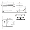TOTO Neorest AC Унитаз подвесной 42.3x66.6x41см, безободковый, CeFiONtect, Tornado Flush, с сиденьем Washlet, цвет: белый