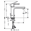 Hansgrohe Rebris S Смеситель для раковины, 1 отв., с донным клапаном, цвет: хром