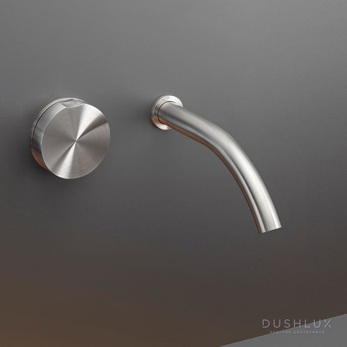 Фото CEA Design GIOTTO Смеситель для раковины 17см., настенный, прогрессивный, цвет: нержавеющая сталь