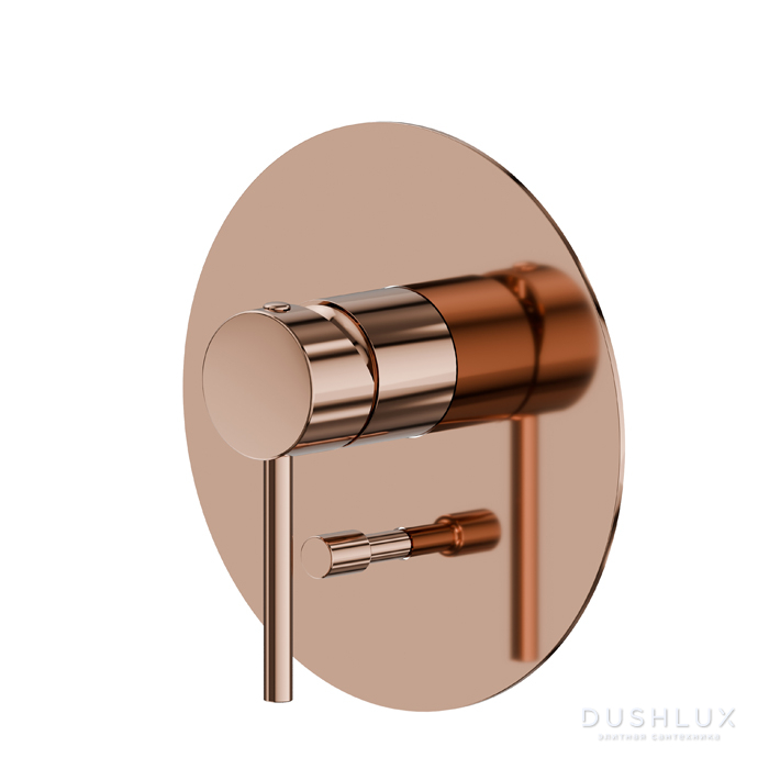 Фото Newform XT Смеситель для душа, встраиваемый, на 2 потока, цвет: PVD copper bronze