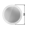 Duravit Happy D.2 Plus Зеркало с подсветкой organic, круглое 90x90x4.7см, сенсорное управление