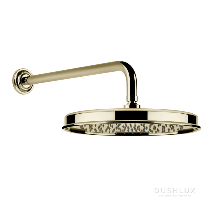 Фото Gessi Venti20 Верхний душ Ø328 мм., с настенным держателем 389 мм., цвет: Brass PVD