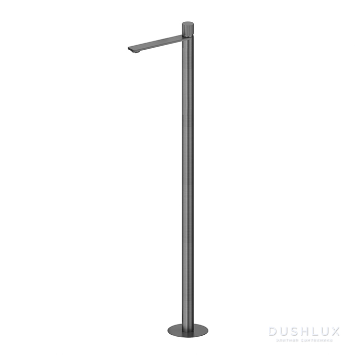 Фото Newform Steel Line Смеситель для раковины, напольный, цвет: pvd brushed gun metal