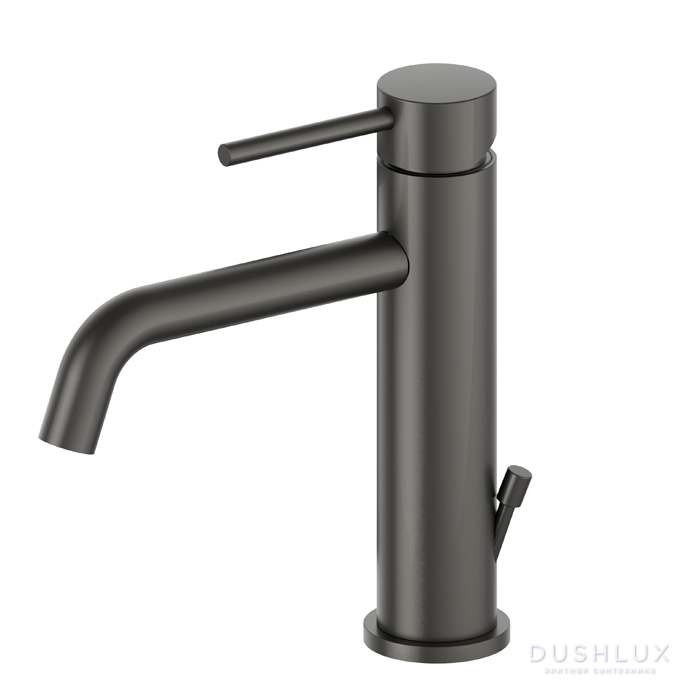 Фото Newform XT Смеситель для раковины, 1 отв., с донным клапаном, цвет: carbon satin
