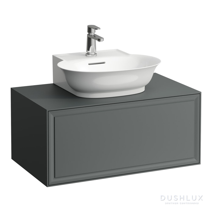 Фото Laufen Classic Тумба с раковиной, 77.5x45.5x34.5см, подвесной, 1 ящиком, цвет: серый
