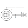 Gessi Anello Верхний душ, настенный, с шарниром, D:21.8 см., цвет: Finox Brushed Nickel