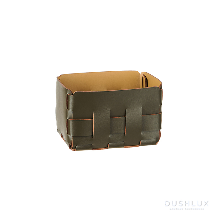 Фото Colombo Adj Корзинка Mini Bottega, 12x19H13 см, цвет: оливковый/горчичный