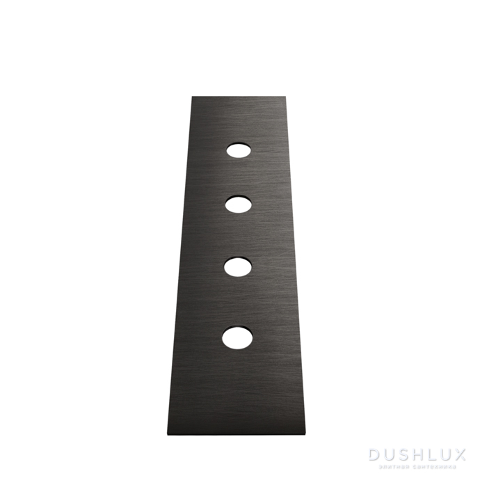 Фото Gessi 316 Пластина на 4 отверстия для монтажного бокса, цвет: brushed black metal pvd