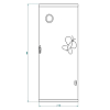 THG CAPUCINE VERT DECOR PLATINE Баночка для таблеток керамическая, квадратная 55х55 мм., настольная, декор платина/зеленый, цвет: белый