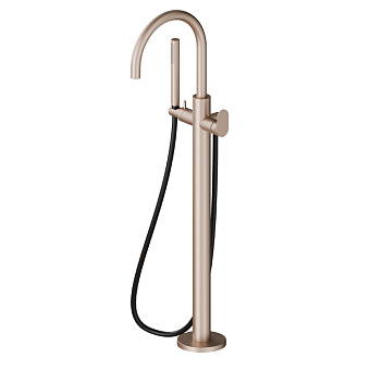 Newform Linfa II Смеситель для ванны, напольный, с ручным душем, цвет: copper satin