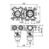Almar Modular Встраиваемая часть однорычажного смесителя с переключателем на 3 положения, горизонтальный модуль