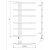 Secado Милето Полотенцесушитель 50x80 см, электрический, цвет: черный матовый