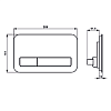 Villeroy & Boch ViConnect, Кнопка смыва, размер 269 x 161 x 13 mm, цвет: белый