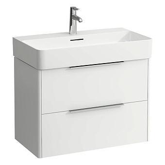 Laufen Base База с раковиной, 73.5x39x53см, подвесная, с 2 ящиками, цвет: белый глянцевый
