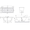 Villeroy&Boch My Art Ванна 180х80х50см., встраиваемая, прямоугольная, цвет: белый