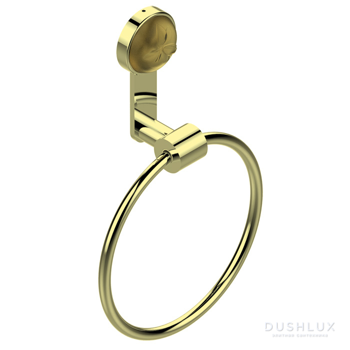 Фото THG Pomme cristal lustré or Полотенцедержатель-кольцо 18см., подвесной, цвет: Soft gold