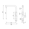 CEA Design ETW Смеситель для кухни, 1 отв., с поворотным изливом, цвет: нержавеющая сталь