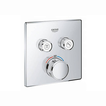 Grohe Grohtherm Внешняя часть термостатического смесителя, цвет: хром