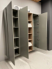 Burgbad Пенал подвесной 180хh196х37cм, двери push-open, с открытым пеналом, цвет: Grey matt