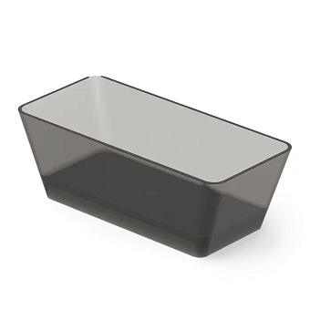 Dea Design Modern Ванна 170x78x58см., отдельностоящая, Glasstech, прозрачная смола, цвет: Smoky Black R4
