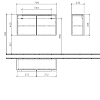 Villeroy&Boch Subway 2.0, Навесная тумба, подвесная, 2 дверцы, 1 полка, 75.8x40x23.5см.,