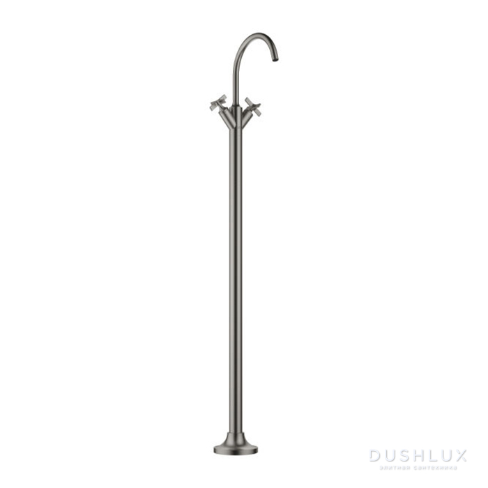 Фото Dornbracht Vaia Смеситель для раковины, напольный, цвет: Dark Platinum сатинированная