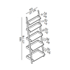 Agape Stairs Полотенцедержатель с пятью полками 60x180 см, подвесной, цвет: белый